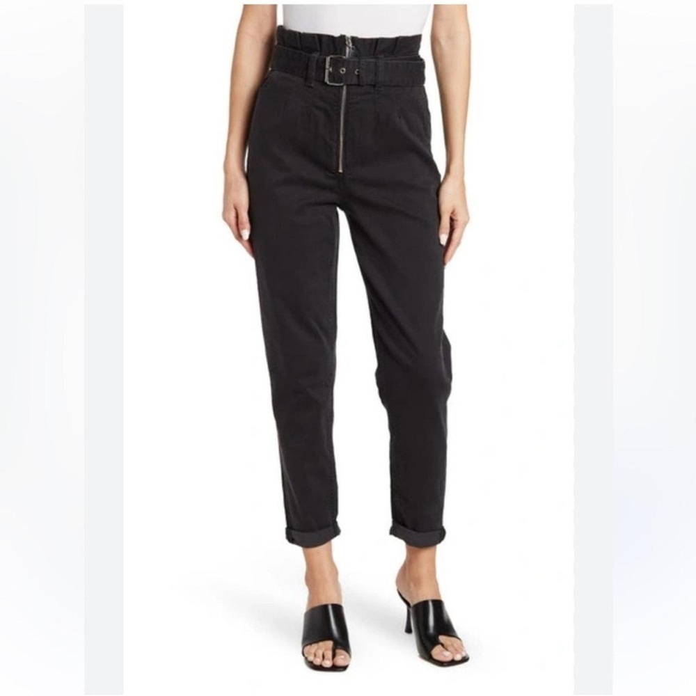 NWT JOE'S Jeans Calypso Paperbag Hi-Rise Tapered Ankle Jeans Black